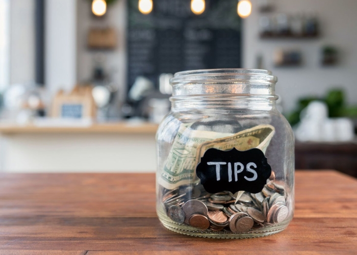 Các mức tip phổ biến ở Mỹ. Ảnh: Tạp chí Du lịch