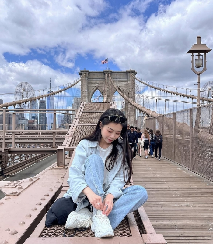 Những góc check-in đẹp nhất tại cầu Brooklyn. Ảnh: bananalalaox